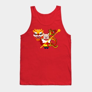 Happy Chinese New Year! The Lion, The Pig and The Dragon Tank Top